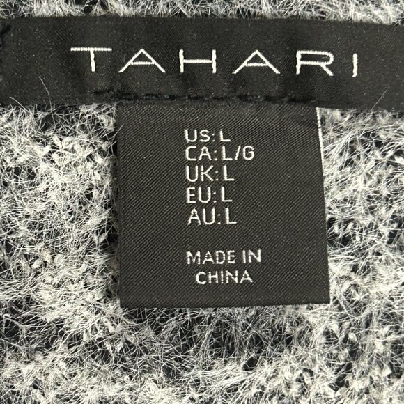 Tahari Houndstooth Cardigan Sweater Womens's Size L EUC - Picture 7 of 10